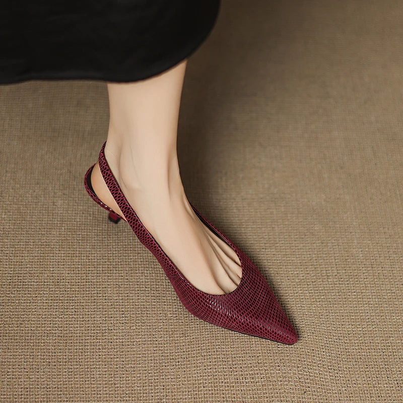 Anna-Berg | Slingback Heels in Leather