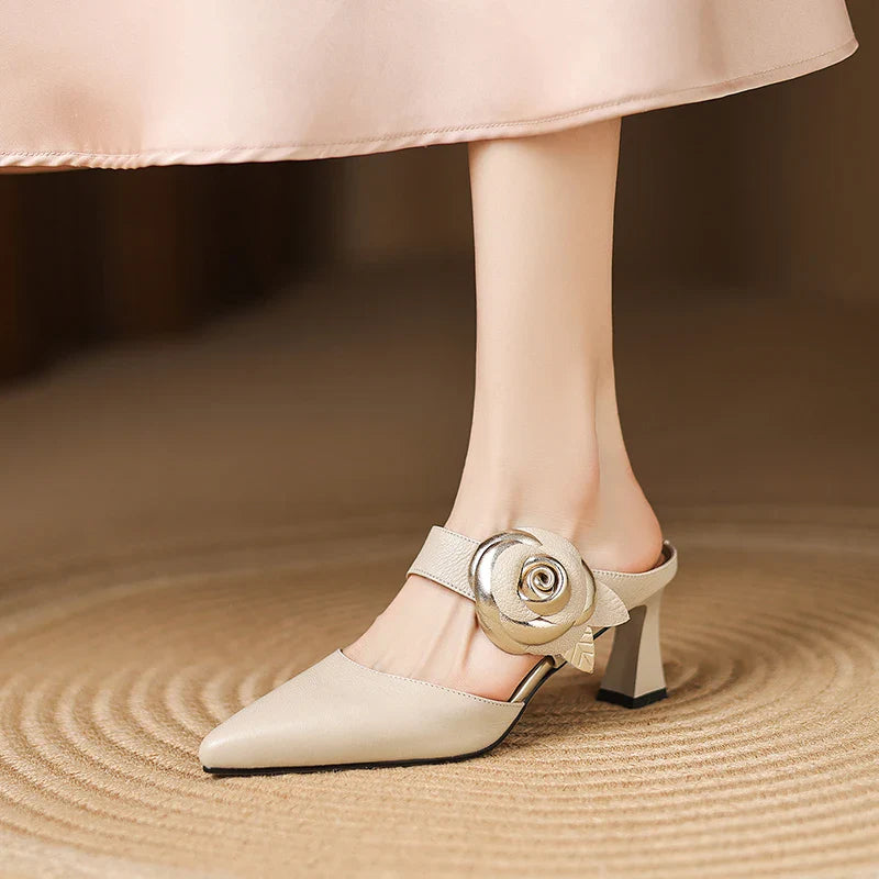 Anna-Berg | Garnet Leather Heels