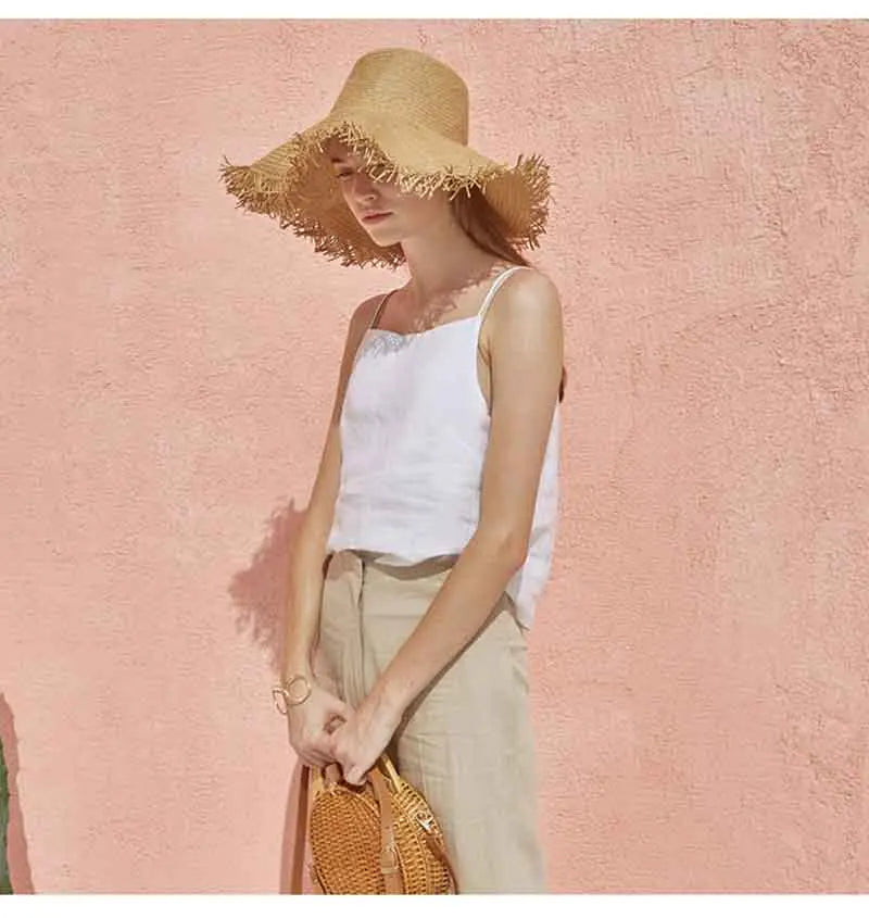 Anna-Berg | Satin-Strap Linen Cami