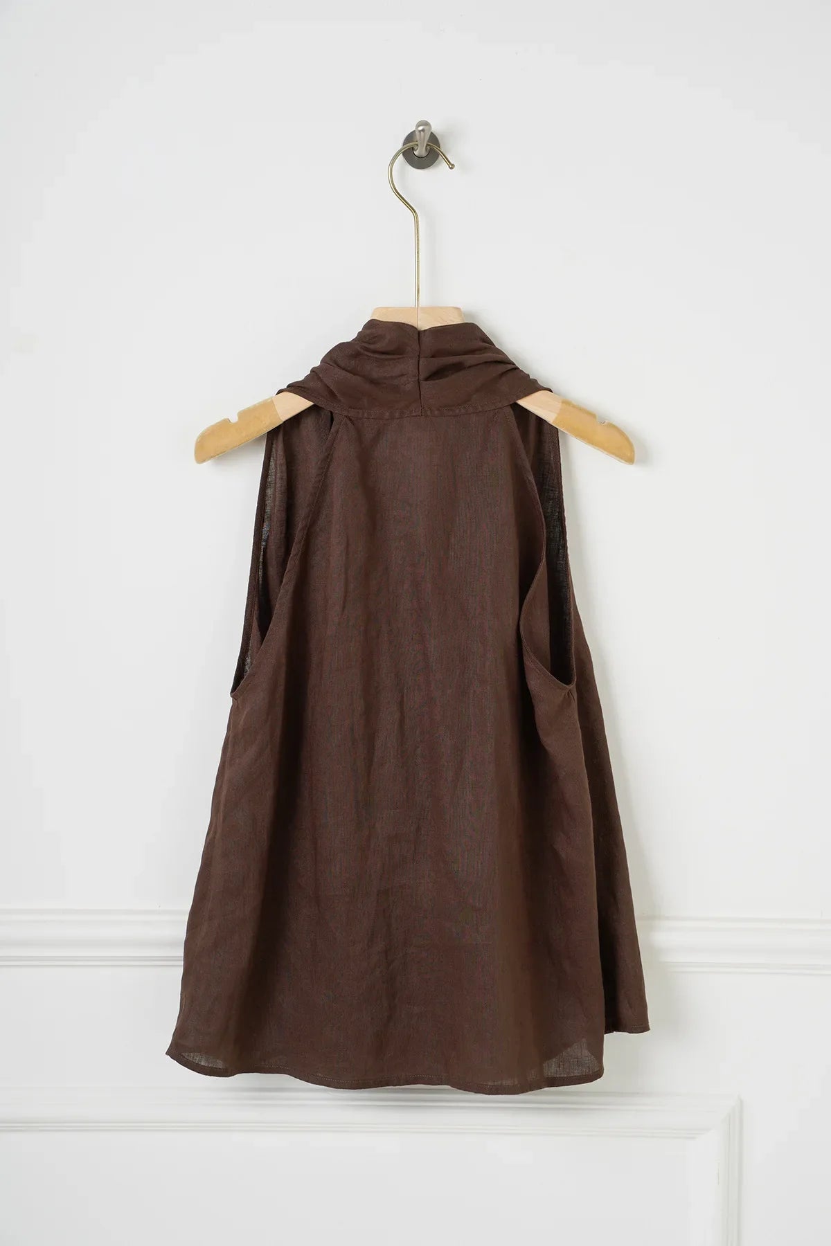 Anna-Berg | Natural Draped Linen Vest