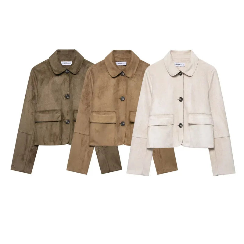 Anna-Berg | Cropped Jacket, Suede