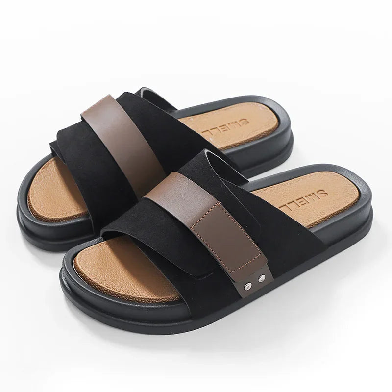 Anna-Berg | Refined Cushioned Slides in a Flattering Cut