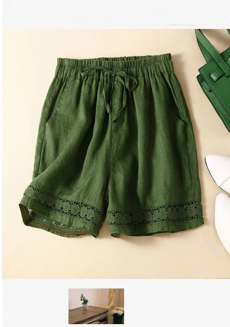 Anna-Berg | Embroidered Linen Shorts
