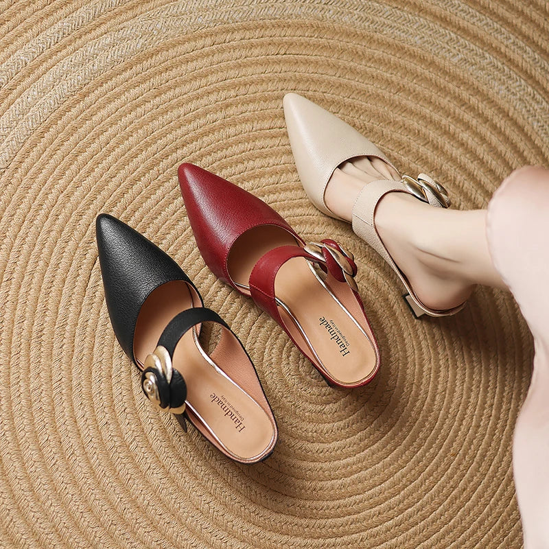 Anna-Berg | Garnet Leather Heels