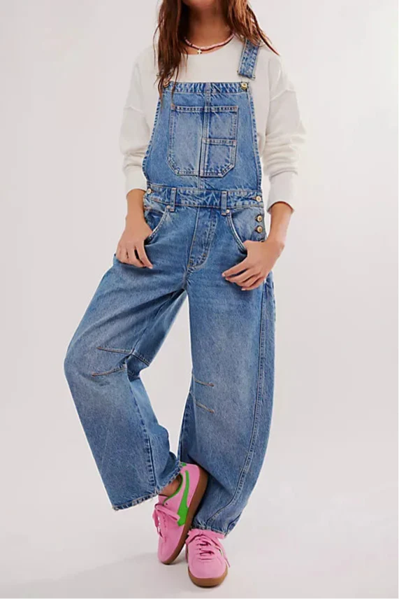 Anna-Berg | Wide-Leg Denim Overalls