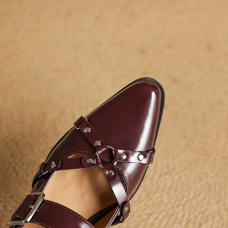Anna-Berg | Leather Slingback Heels