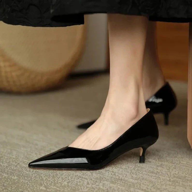 Anna-Berg | Kitten Heels in Leather