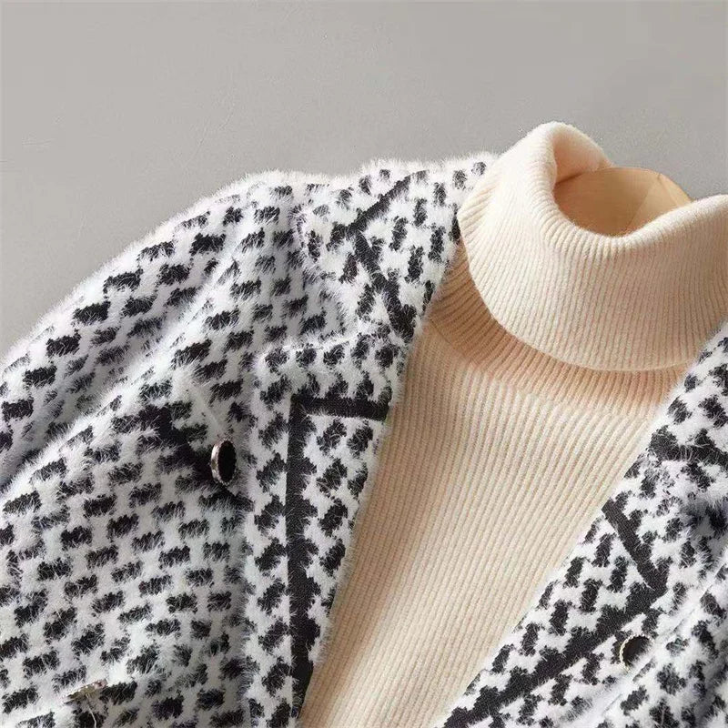 Anna-Berg | Houndstooth Knit Jacket