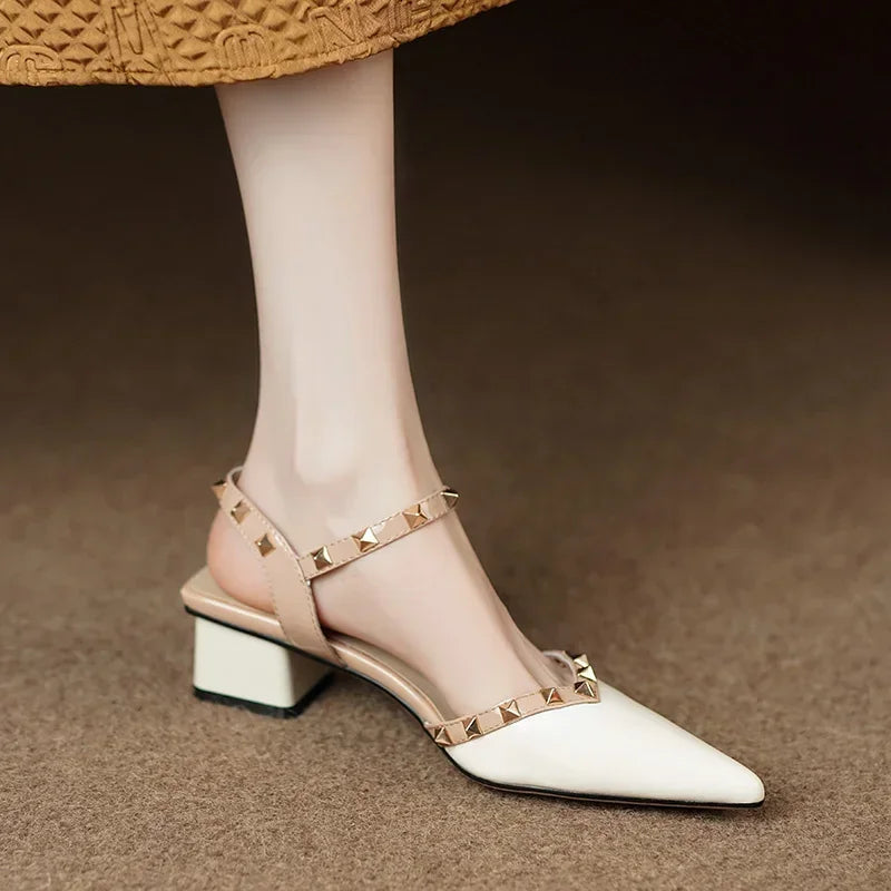 Anna-Berg | Classic Pointed Toe Leather Heels