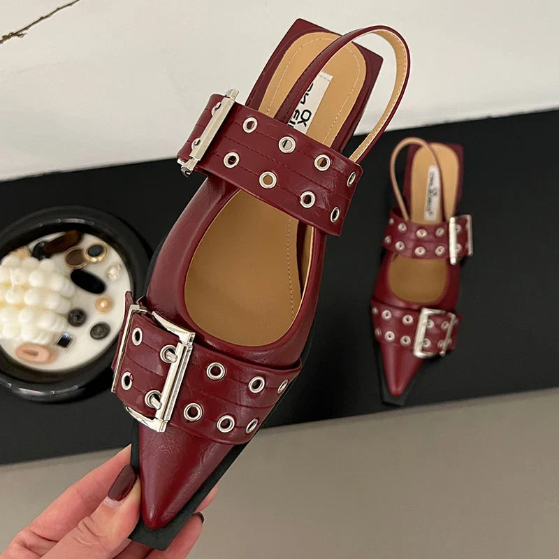 Anna-Berg | Slingback Heels in Leather