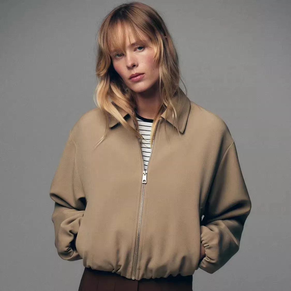 Anna-Berg | Zip-Up Quilted Polyester Jacket