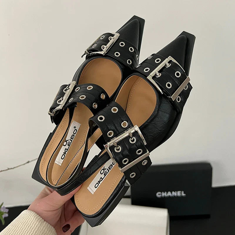Anna-Berg | Slingback Heels in Leather