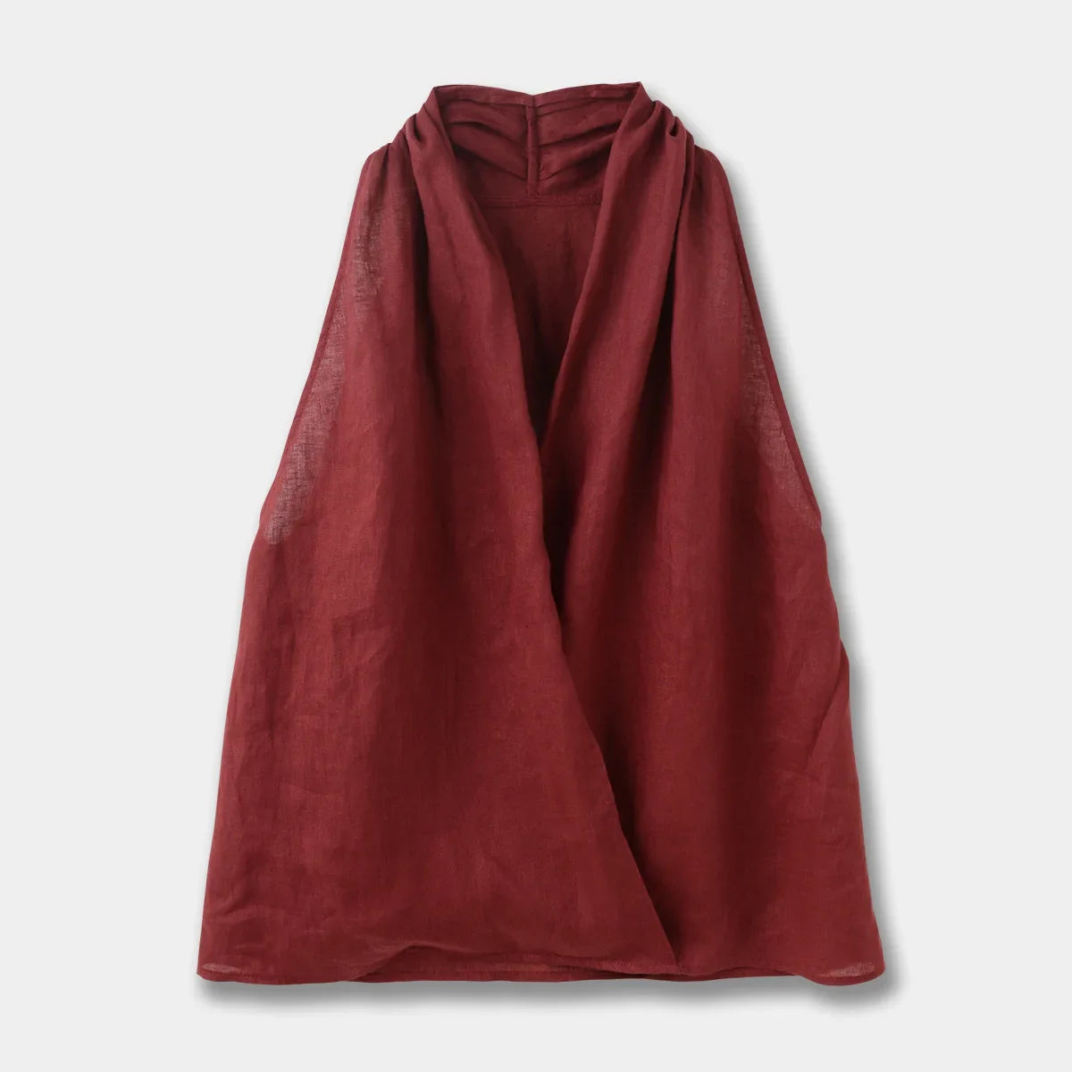 Anna-Berg | Natural Draped Linen Vest