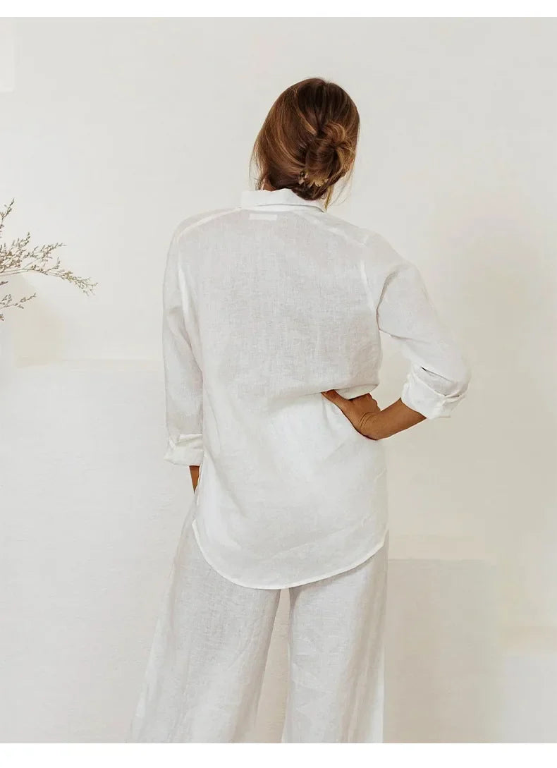Anna-Berg | Oversized Patch-Pocket Linen Shirt