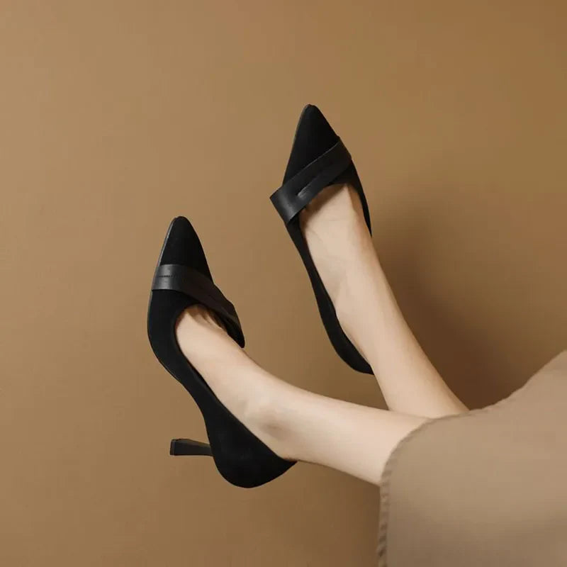 Anna-Berg | Elegant Pointed Toe Heels in Leather