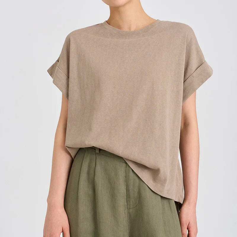 Anna-Berg | Rolled-Cuff Oversized Cotton Jersey Tee