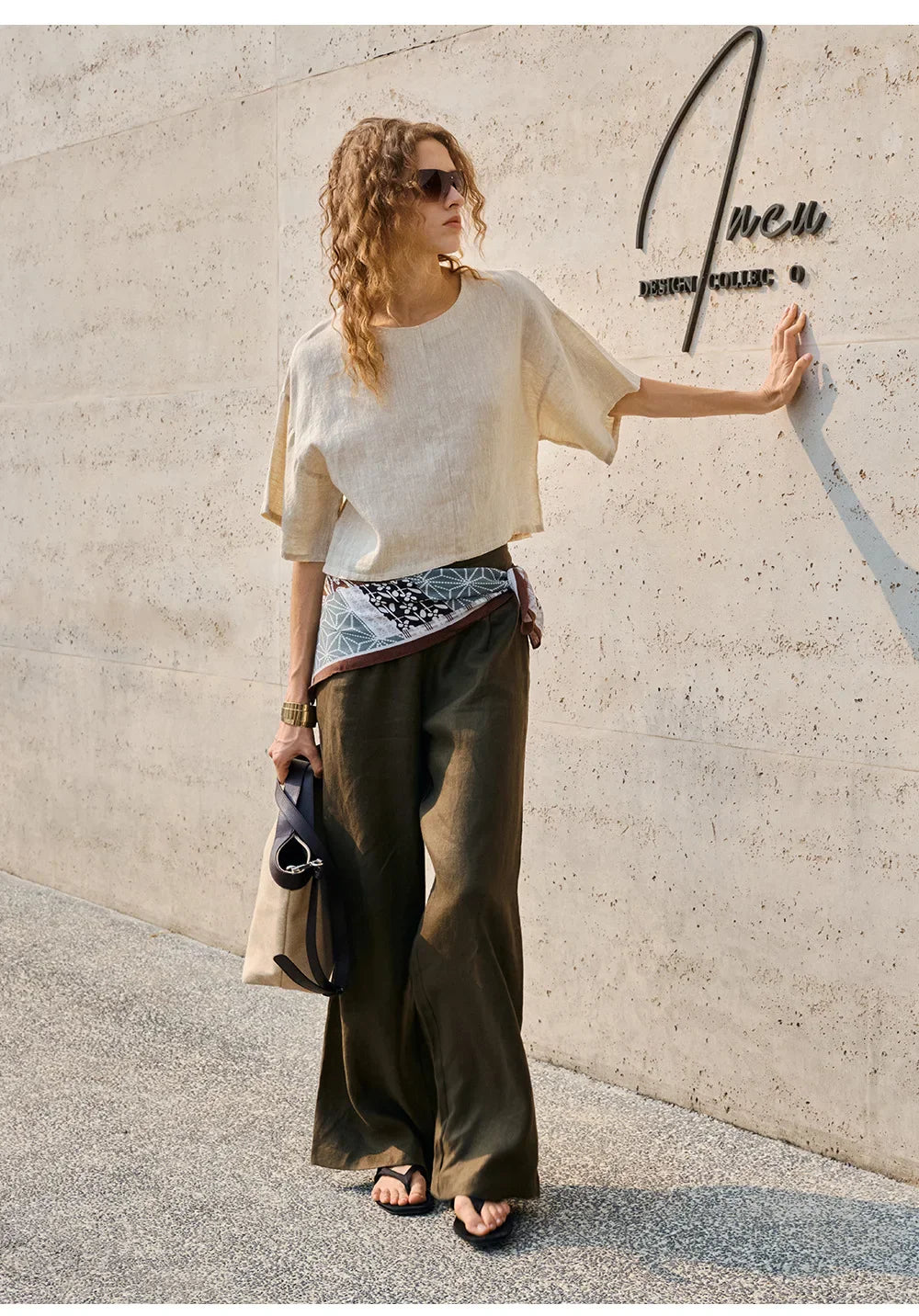 Anna-Berg | Flared-Sleeve Linen Pullover