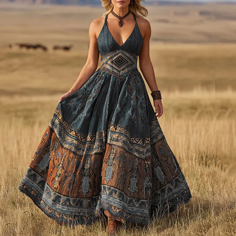 Anna-Berg | Printed Empire Waist Dress
