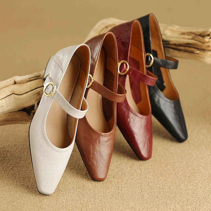 Anna-Berg | Merlot Leather Heels