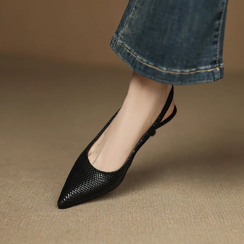 Anna-Berg | Slingback Heels in Leather