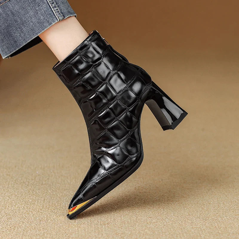 Anna-Berg | Leather Ankle Boots
