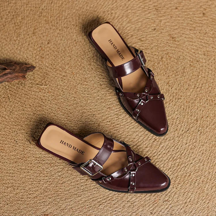 Anna-Berg | Leather Slingback Heels
