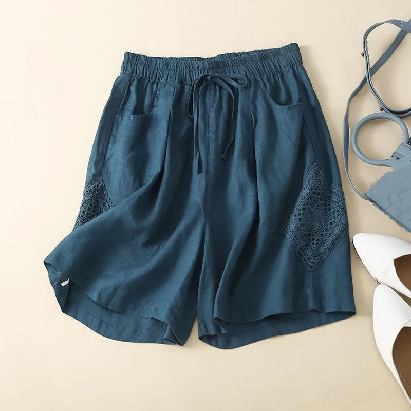 Anna-Berg | Ruffle-Trim Linen Shorts