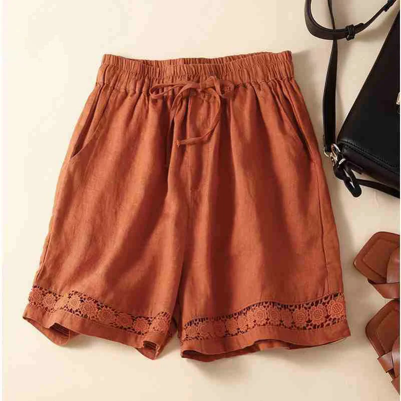 Anna-Berg | Embroidered Linen Shorts