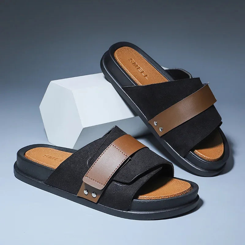 Anna-Berg | Refined Cushioned Slides in a Flattering Cut