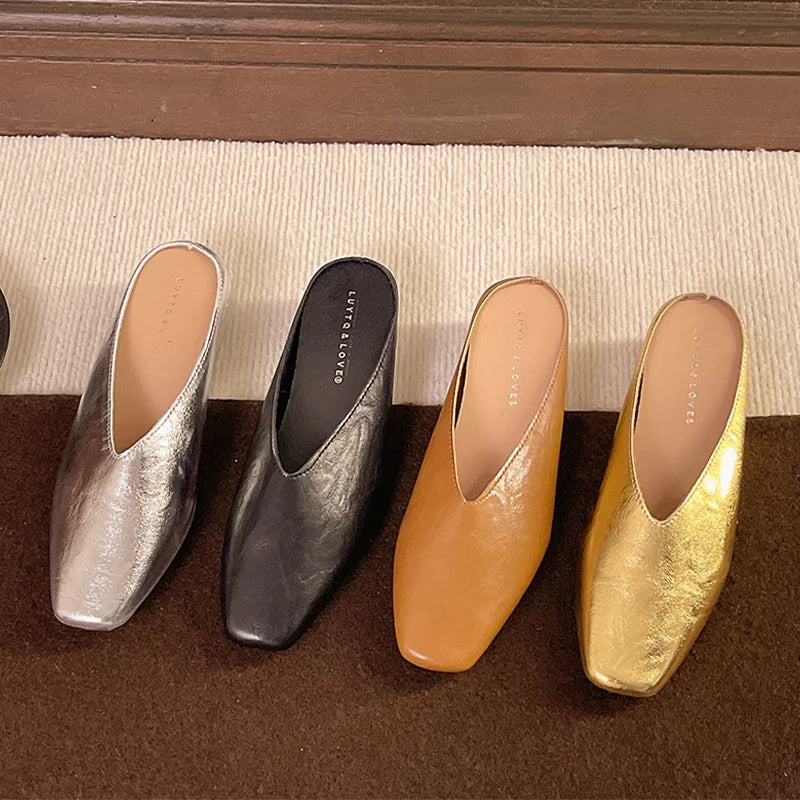 Anna-Berg | Mules with Minimalist Design