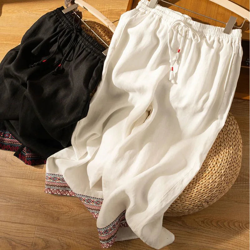 Anna-Berg | Wide-Leg High-Rise Cotton Pant