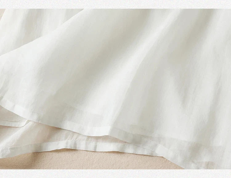 Anna-Berg | Ivory Floral-Embroidered Cotton Midi Dress