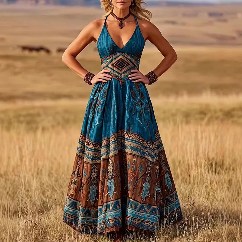 Anna-Berg | Printed Empire Waist Dress