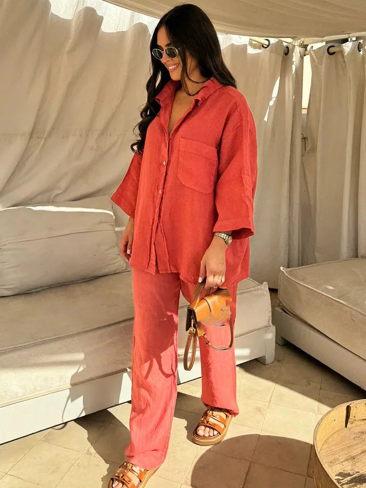 Anna-Berg | Relaxed Fit Linen Two-Piece Set