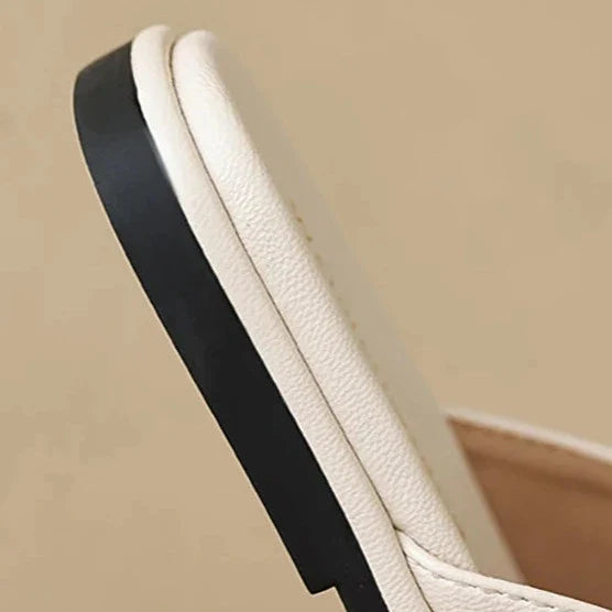 Anna-Berg | Black Ankle-Strap Buckle Leather Sandals