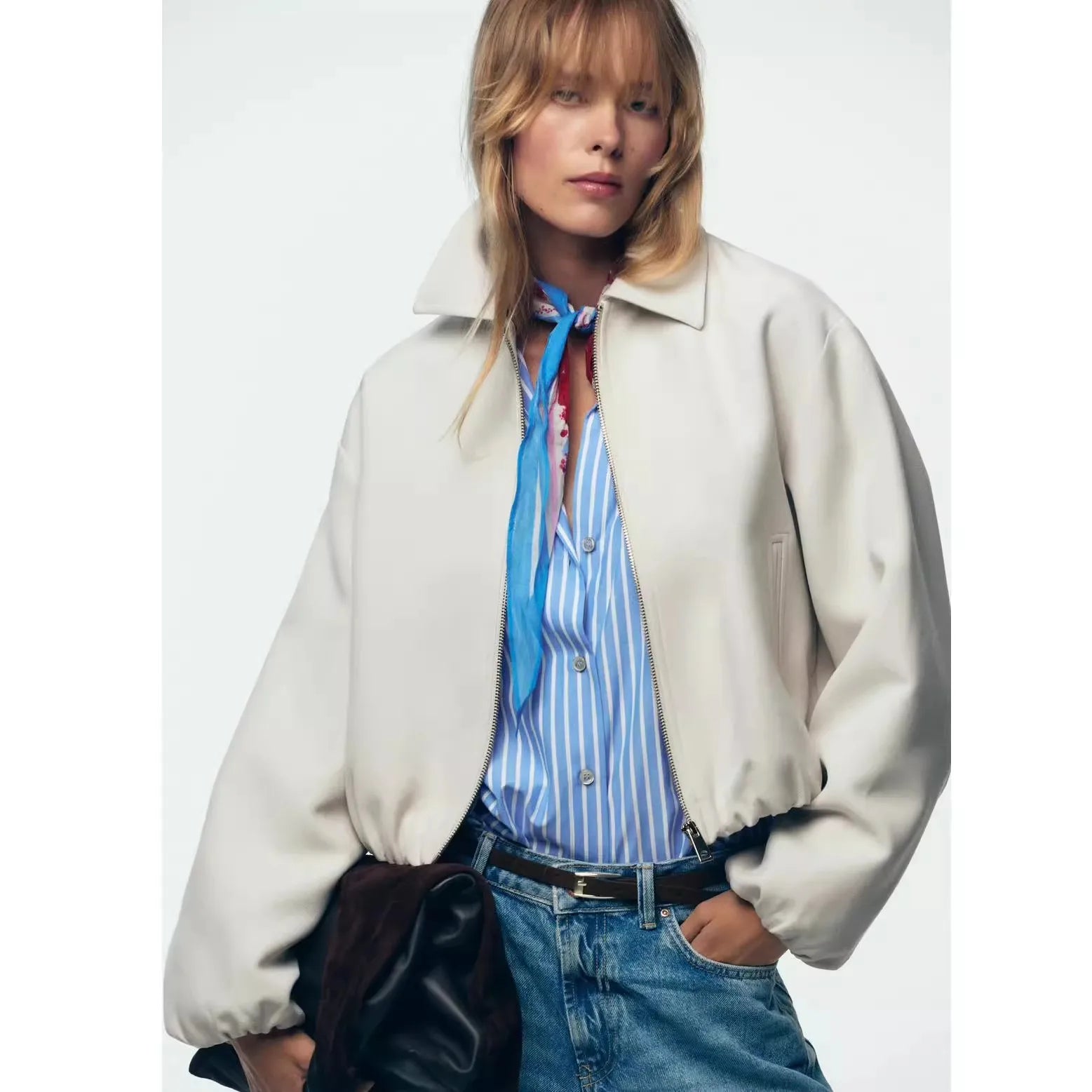 Anna-Berg | Zip-Up Quilted Polyester Jacket