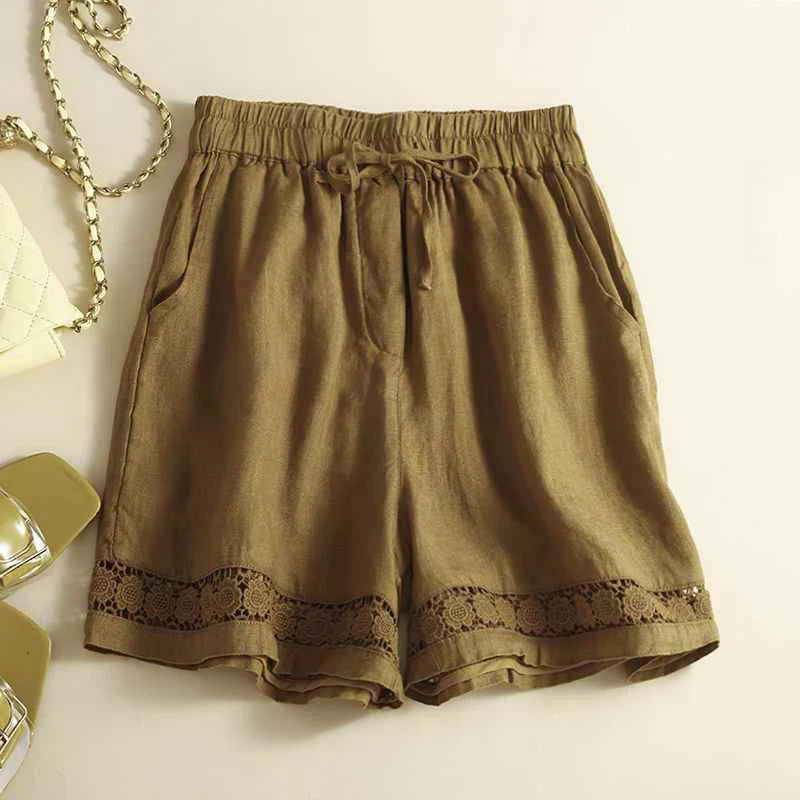 Anna-Berg | Embroidered Linen Shorts