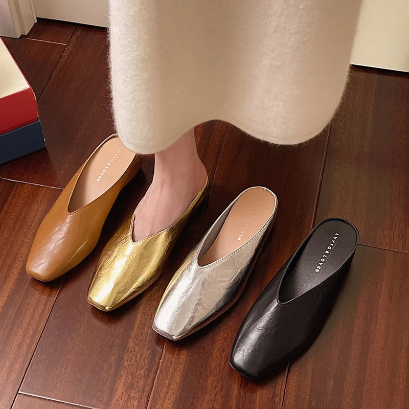 Anna-Berg | Mules with Minimalist Design
