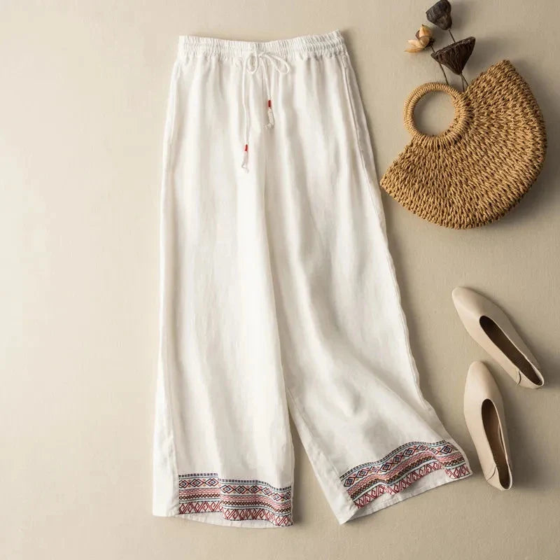 Anna-Berg | Wide-Leg High-Rise Cotton Pant