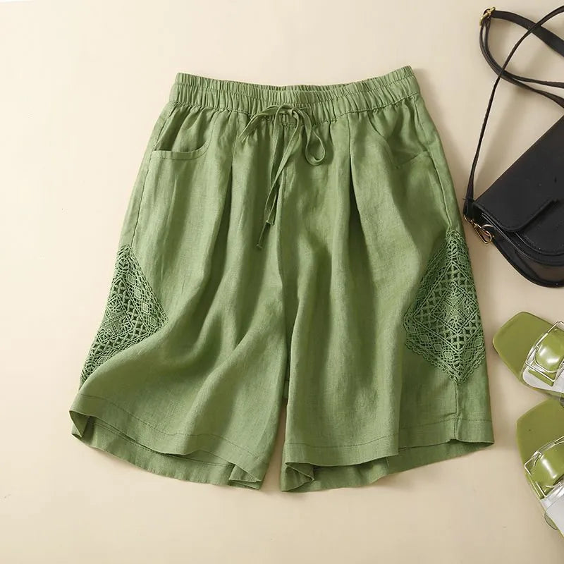 Anna-Berg | Ruffle-Trim Linen Shorts