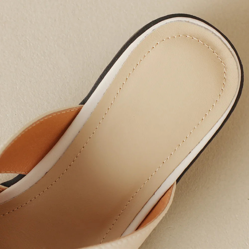 Anna-Berg | Woven Flat Leather Mule