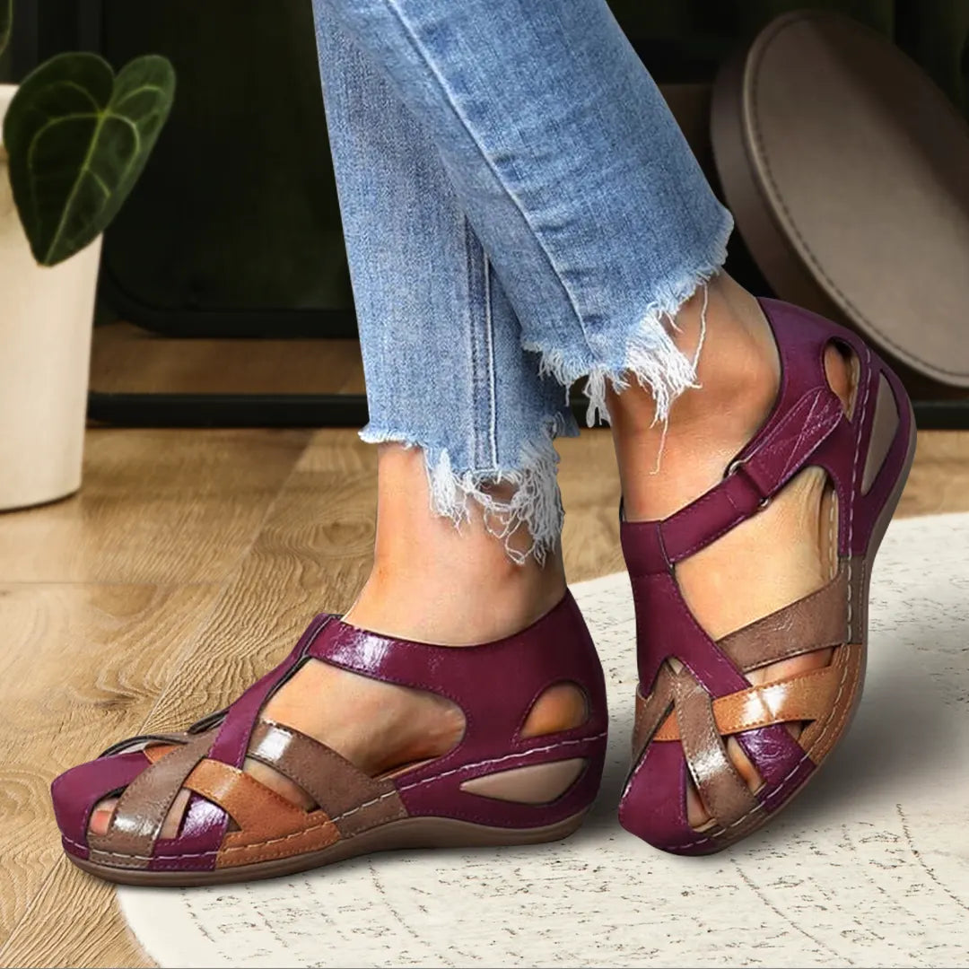 Anna-Berg | Chic Orthopedic Sandals with Graceful Drape