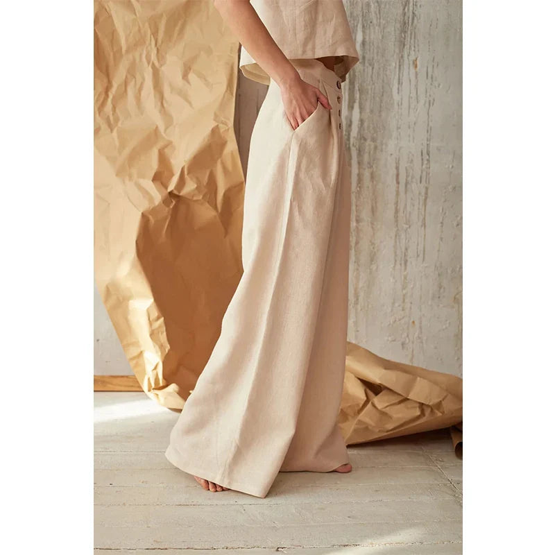 Anna-Berg | Wide-Leg Cotton Pant