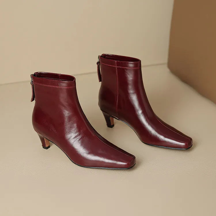 Anna-Berg | Black Leather Ankle Boots