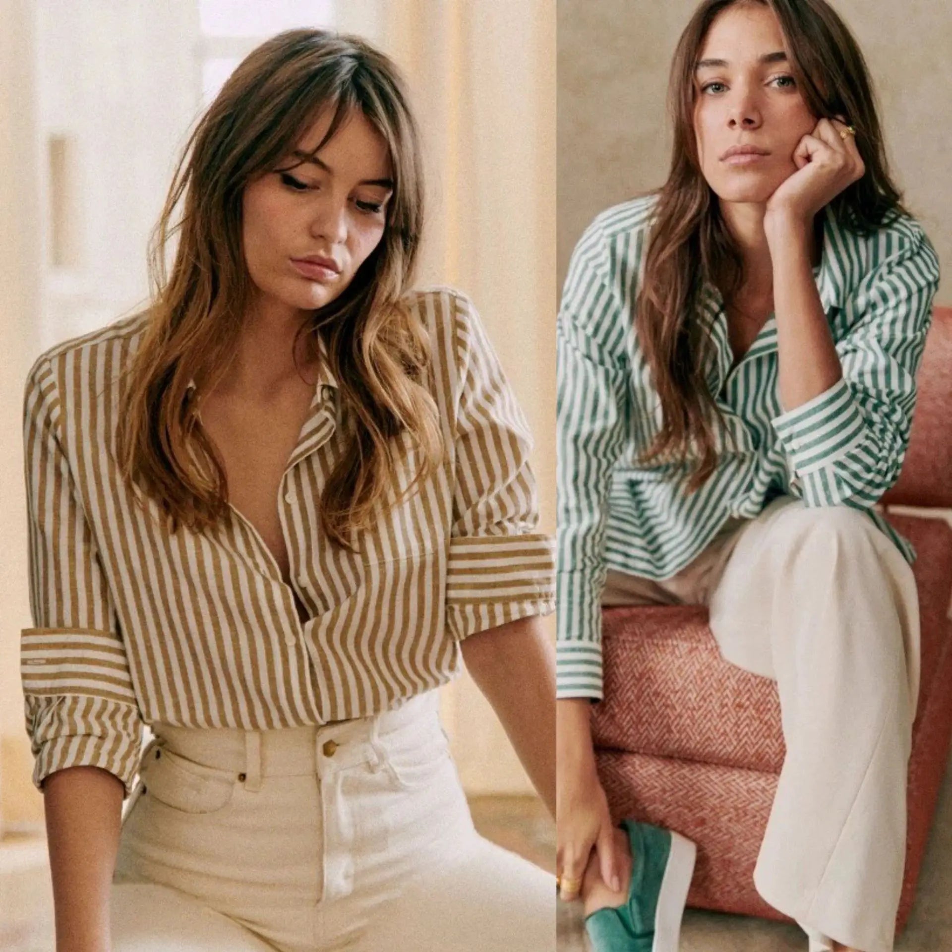 Anna-Berg | Relaxed Fit Striped Linen Shirt