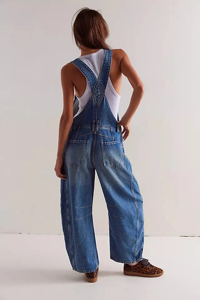 Anna-Berg | Wide-Leg Denim Overalls