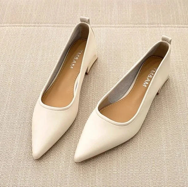 Anna-Berg | Elegant Pointed Toe Leather Pumps