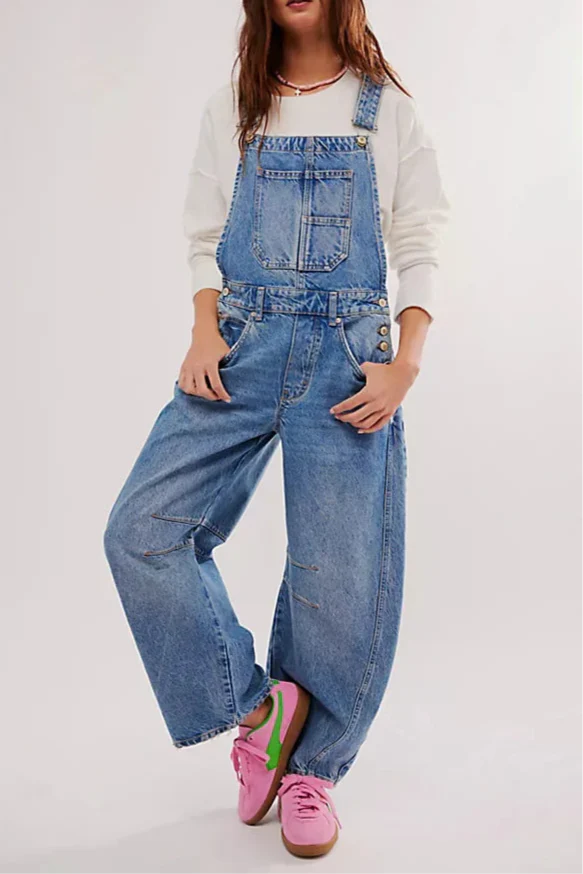 Anna-Berg | Wide-Leg Denim Overalls