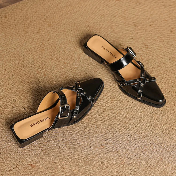 Anna-Berg | Leather Slingback Heels