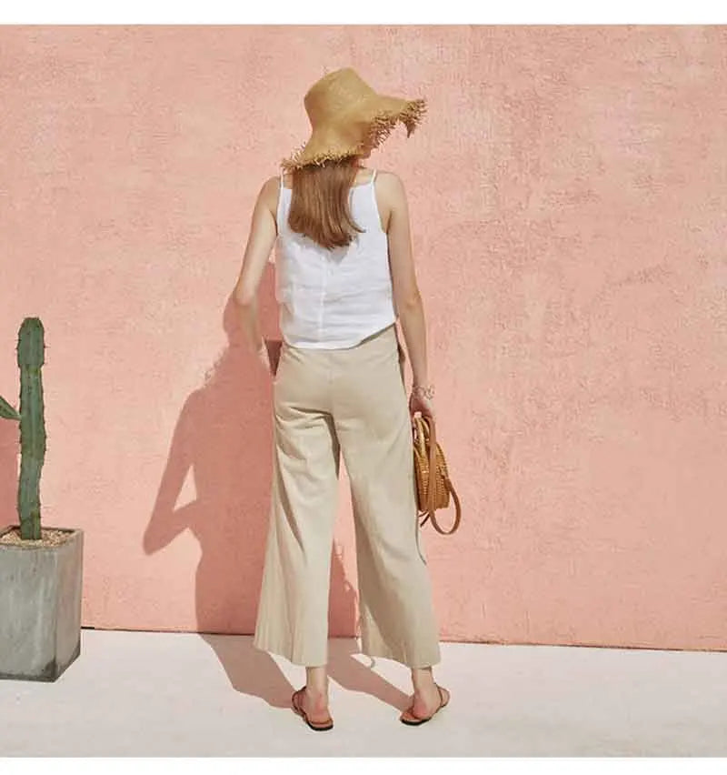 Anna-Berg | Satin-Strap Linen Cami